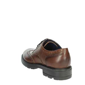 Scarpe eleganti da uomo in pelle marrone K-9971, modello Oxford con punta a becco d'oca. - Product Image 2