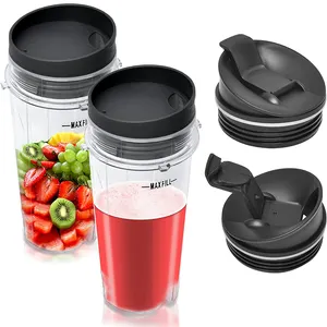 BL660 Blender Cups Compatible With Ninja Single Serve 16oz Blender Cups With Sip Seal Lids Compatible With Ninja BL770 BL810
