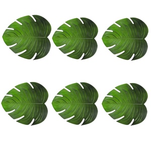 Mantel Individual de hoja de palma Artificial, antideslizante, impermeable, verde, EVA, para primavera - Product Image 2