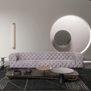 Juego de Muebles de Sala de Estar de Alta Calidad Tapizados en Cuero, Sofás Modernos de Lujo de 3 Plazas - Product Image 1
