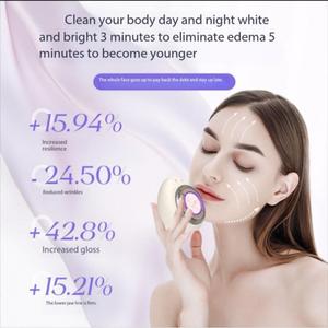 Skin Care Beauty Device Jade Roller Tool High Frequency Galvanic <b>Vibration</b> Heated Microcurrent Face Massager - Product Image 3
