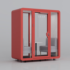 Cabina de Oficina Insonorizada de Primera Calidad con Reducción de Ruido, Sofá Cómodo y Mesa Lateral, Cabina de Reuniones de Oficina Insonorizada de Dos Plazas - Product Image 3