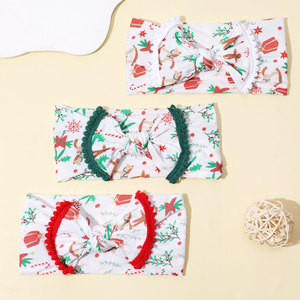 Nuevos accesorios navideños para el cabello para niños, diadema de nailon elástica de borde ancho, lazo para el pelo de bebé, <span class=keywords><strong>banda</strong></span> elástica para el pelo de bebé - Product Image 3