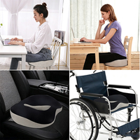 Coussin de siège mince SUREWALHOME pour soulager les douleurs du coccyx, coussin de chaise respirant, coussin de siège en mousse à mémoire de forme pour siège de voiture