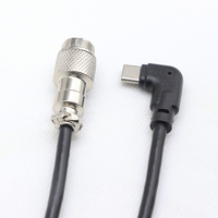 Maßgefertigtes M12 6-Pin-Stecker-auf-USB-Typ-C-3.0-Kabel mit 90-Grad-Winkel, M12 4-Pin 5-Pin 6-Pin 8-Pin Steckerkabel