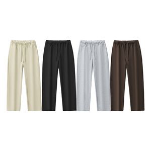 <span class=keywords><strong>Pantaloni</strong></span> Sportivi da <span class=keywords><strong>Uomo</strong></span> in Cotone Terry Pesante 420g, Gamba Larga, Taglio Dritto, Vestibilità Ampia, Tinta Unita - Product Image 4