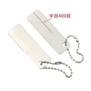 Piedra de afilar de diamante superdura, rectangular, de 400 mallas, de doble cara, con gancho, para afilar cuchillos, para uso en camping y actividades al aire libre. - Product Image 1
