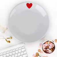Assiette en porcelaine avec inscription de lettres anglaises imprimées personnalisées Allemagne kit de vaisselle fine assiette de service en céramique blanche