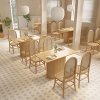 Ensembles de meubles de restaurant en bois massif de haute qualité banquette de restauration rapide canapé ensemble de tables à manger et de chaises en métal