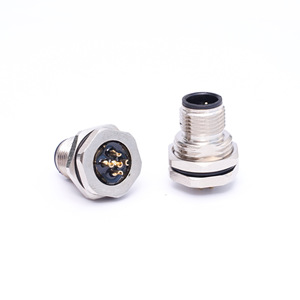 Connecteur M12 5 broches, code A, mâle/femelle, étanche, montage sur panneau, prise IP67, connecteur de câblage M12 - Product Image 3