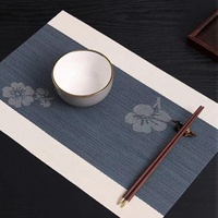 Set de table chinois en PVC gaufré, imperméable, résistant à la chaleur, isolant thermique, pour restaurant, résistant à l'huile