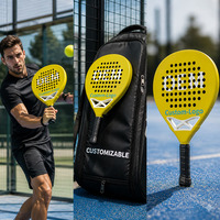 Raquette de padel professionnelle, raquette de tennis OEM personnalisée, face en carbone avec noyau en EVA