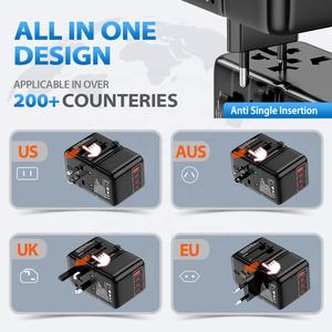 Worldplug Tous les ports Charge rapide 3 type c <span class=keywords><strong>2</strong></span> USB Adaptateur de prise de voyage universel Chargeur d'alimentation World GaN - Product Image 4