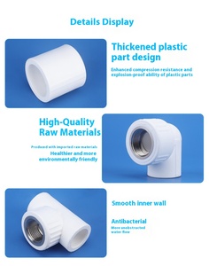 <span class=keywords><strong>1</strong></span>/<span class=keywords><strong>2</strong></span> trắng \ "3/4 \" PPR ống nước trực tiếp TEE <span class=keywords><strong>1</strong></span> inch nội bộ chủ đề khuỷu tay mịn nóng chảy nắp ống của nhà sản xuất PPR phù hợp - Product Image 5