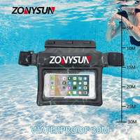 Sac banane étanche flottant en promotion, sac bandoulière étanche, pochette de téléphone flottante étanche en TPU avec airbag pour la natation