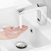 Robinet intelligent en cuivre à capteur pour salle de bain, avec nouvelle technologie d'économie d'énergie, durable jusqu'à 500 000 utilisations pour chambre et salle de bain