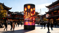 Pantalla LED Curva Flexible P4 IP65, Admite Animación de Video UHD, Gráficos Sin Interrupciones, Publicidad en Ascensores, Paredes de Centros Comerciales