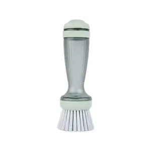 Wholesales High Quality Push-type Dish Brush, Dish Scrub Brush with Soap Dispenser for Dishes Kitchen Sink Pot Pan Scrubbing