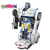 Juguete eléctrico con control remoto para niños, juguete de control remoto con música, con deformación de coches robot