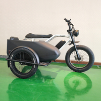 OUKA E 73 Gros Pneu Ebike Vert Super Puissance Pedelec Deux 2 Places Siège Vélo Électrique Rétro Vintage Plage Cruiser Vélo Électrique