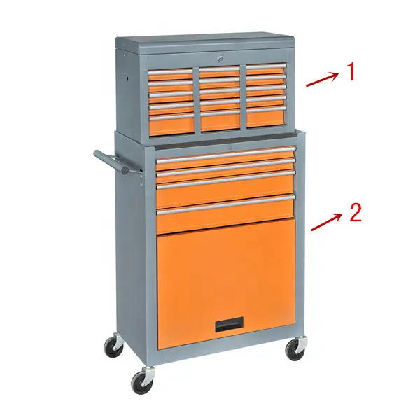Portable Steel Top Chest Rolling Tool Box Cabinet with Drawers