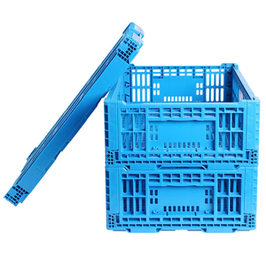 Canasta de Plástico Plegable para Verduras de Supermercado, Apilable, para Agricultura, Canasta de Almacenamiento Plegable de Plástico - Product Image 1