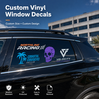 Autocollant personnalisé en vinyle pour vitre de voiture, étiquette imperméable et amovible, logo pour vitre de véhicule, publicité OEM/ODM