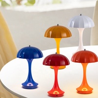Lampe de bureau LED TAIKOO, style nordique, élégante, rétro, vintage, orange, en forme de champignon