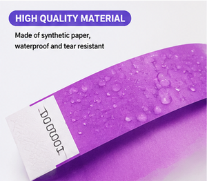 Fluorescent Tyvek Wristbands 5 Bright Colors 19mm Width Non-Toxic Paper Waterproof Environmental Friendly Folk Art Casual Style - Product Image 3