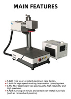 Machine de marquage laser UV 3D de bureau JPT 3W 5W 10W pour marquage haute précision sur résine, plastique, bois, papier, refroidissement par air/eau