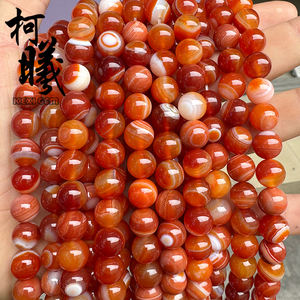 ลูกปัดอาเกตสีแดงธรรมชาติแบบขายส่ง ขนาด 4 มม.-14 มม. รูปทรงกลมเรียบ ลูกปัดอาเกตสีแดงธรรมชาติแบบหลวมสำหรับทำเครื่องประดับ - Product Image 5