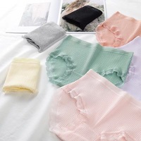 Slip taille haute fileté en coton pour femmes, taille plus sexy et confortable, taille plus