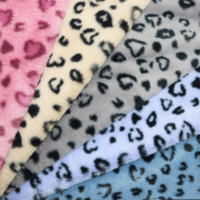 Hochwertiger Kaninchenfell-Plüschs toff Leopard Animal Printed Velboa-Stoff für Deckens pielzeug