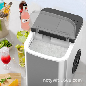 Home <b>Ice</b> <b>Maker</b> 0.8kg Cube Stainless Steel Electric Push Button For Tea Shops Bars - Product Image 3