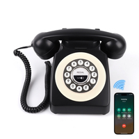 Téléphone fixe avec haut-parleur, téléphone sans fil BT avec assistant vocal, smartphone pour système Android et iOS, fonction d'assistant vocal