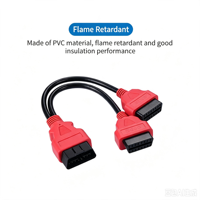 Cable de extensión OBD2 de uno a dos, conector macho y hembra de 16 pines OBD, adaptador de diagnóstico, arnés de cableado