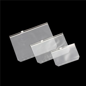 Claro dinero sobre plástico cremallera bolsas carpeta insertar bolsillo planificador fábrica al por mayor A6/<span class=keywords><strong>A5</strong></span> <span class=keywords><strong>6</strong></span> agujeros PVC regalo Bloc de notas impreso - Product Image 2