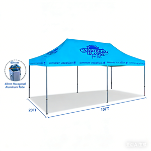 Tente pliante en aluminium sur mesure 10x20, pavillon portable pour événements, stand d'exposition, abri pour salons professionnels - Product Image 2