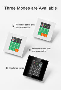 Interruptor WIFI de pared inteligente con alarma táctil LCD L8 de alta calidad con 3 sensores de puerta inalámbricos y 3 detectores de movimiento que funcionan con la aplicación Tuya - Product Image 6