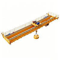 Pont roulant à double poutre avec treuil électrique et aimant électrique pour aciéries, vente directe usine, marque chinoise renommée, 10t 20t, prix