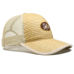 Китайский новейший пользовательский красивый дизайн с вышивкой Бамбуковая Шляпа-тракер соломенная бейсболка - Product Image 5