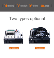 Rak Mobile SATA SSD HDD Hot Swap Multifungsi Tanpa Tray Unestech dari Baja Anti Karat 2.5+3.5 inci untuk Enclosure Drive Optik