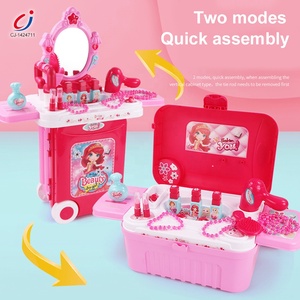 Gương Mẫu Giáo Vali Xách Tay Bàn Trang Điểm Trẻ Em, Cô Gái Xinh Đẹp Giả Vờ Chơi Trò Chơi Tủ Quần Áo Nhựa Đồ Chơi - Product Image 2
