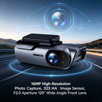VIEVGUARB VS1136 Grabadora de Video para Coche, Cámara de Salpicadero con Monitor de Estacionamiento, Grabación en Bucle, Visión Nocturna, Sensor G, Control por App, 4K UHD 1080P WiFi GPS