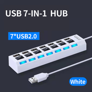USB <b>Dock</b> with Independent <b>Switch</b> LED Indicator for Laptop PC Keyboard Mouse - Product Image 2