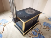 Nouveau design – Poêle à bois tibétain d'intérieur à combustion directe en acier, double four, autoportant, chauffage haute température