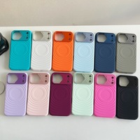 Coque de téléphone antichoc magnétique en silicone liquide à motif ondulé, vente en gros d'usine pour iPhone 18 Pro Max 17 Pro 16 15 14 13