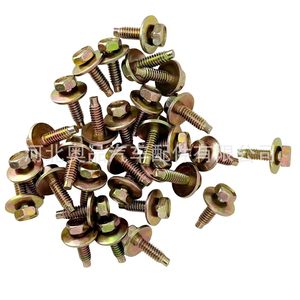 Pernos hexagonales Ford con arandelas giratorias libres 1/4-20 x 7/8 para reemplazo y reparación de sujetadores de acero para automóviles - Product Image 1
