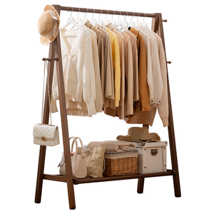 <span class=keywords><strong>Porte</strong></span>-<span class=keywords><strong>manteau</strong></span> sur pied multifonctionnel Rosegia en bambou, style moderne, idéal pour la location, la chambre et le rangement domestique - Product Image 1