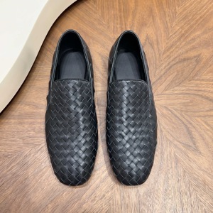 Mules in <span class=keywords><strong>Pelle</strong></span> Intrecciata a Mano di Alta Qualità per <span class=keywords><strong>Uomo</strong></span>, Stile Designer, Ciabatte Senza Tallone, Mocassini Casual Invernali Antiscivolo - Product Image 5
